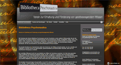 Desktop Screenshot of bibliotheca-psychonautica.org