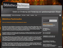 Tablet Screenshot of bibliotheca-psychonautica.org